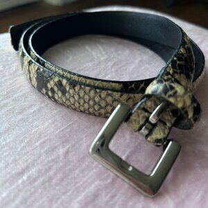 Club Monaco Snakeskin-Embossed Leather Belt – Circa 2005 (Small)